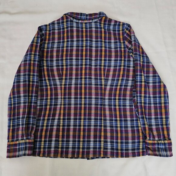 Patagonia Women's Ikat Purple Organic Cotton Long-Sleeved Fjord Flannel Shirt 8 - Picture 3 of 12